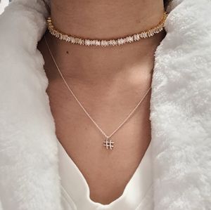 Adjustble Gold-tone Crystal Choker